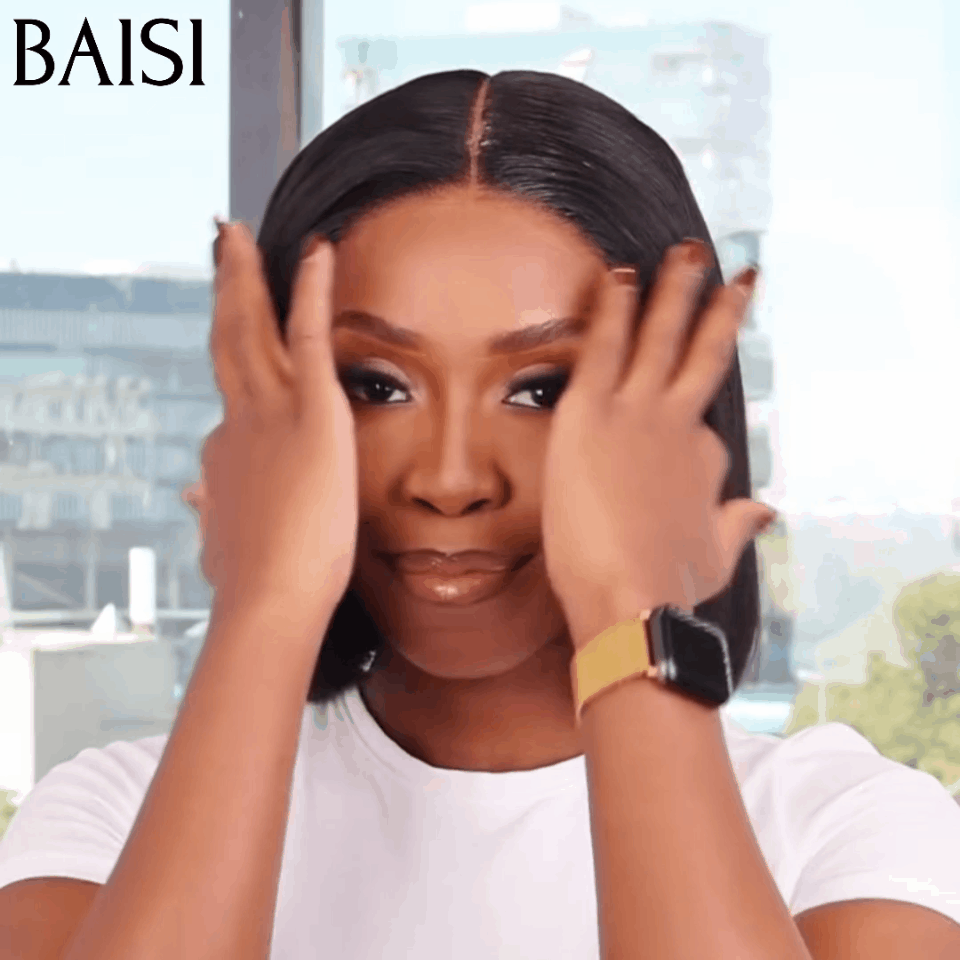 BAISI Achetez 2 perruques minimum au prix d'usine fournisseur Perruque chinoise avec frange en couleur miel T4#27 ou 2x6 lace lisse 8 pouces SDD straight de luxe (Pas Besoins De Code)