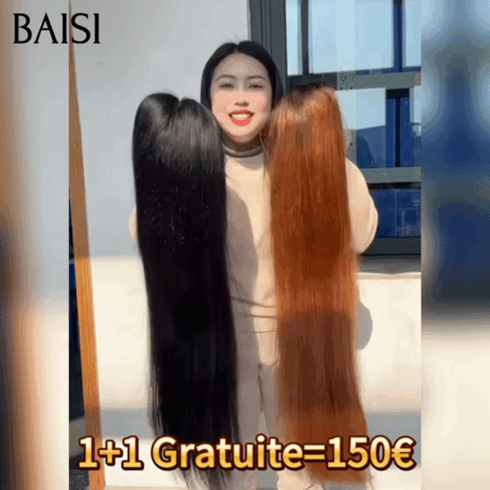 BAISI Achetez 1 + 1 Gratuite lisse noir et marron 24P ou modèles au hasard 100% bonne qualité selon le stock sans retour à Revendre en 100% Cheveux Humains