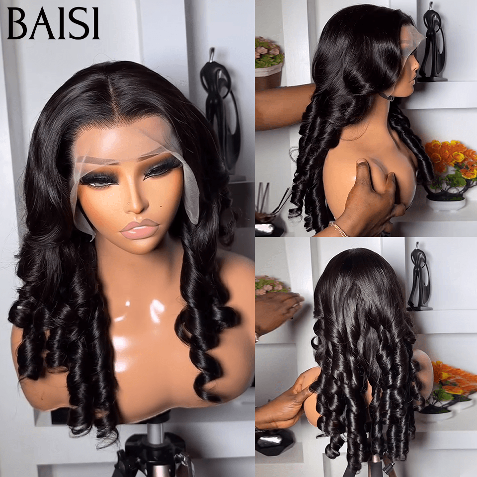 BAISI 13x4 lace perruque loose wave 250% densité 20 Pouces 200€ en 100% cheveux humains en cheveux indians brésiliens de bonne qualité BS65