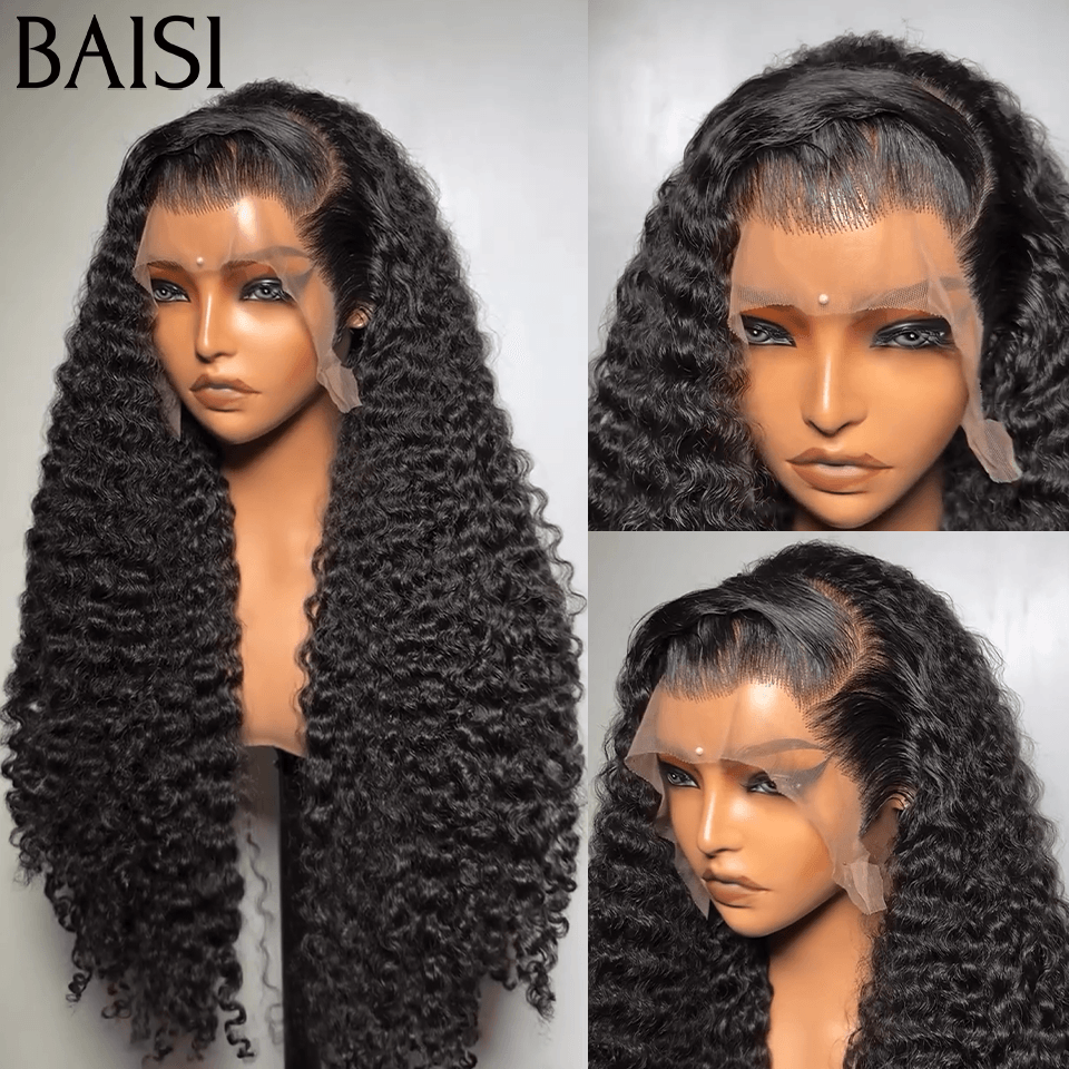 BAISI 4x4 closure loose wave wig 100% human hair brazilian indian hair good quality