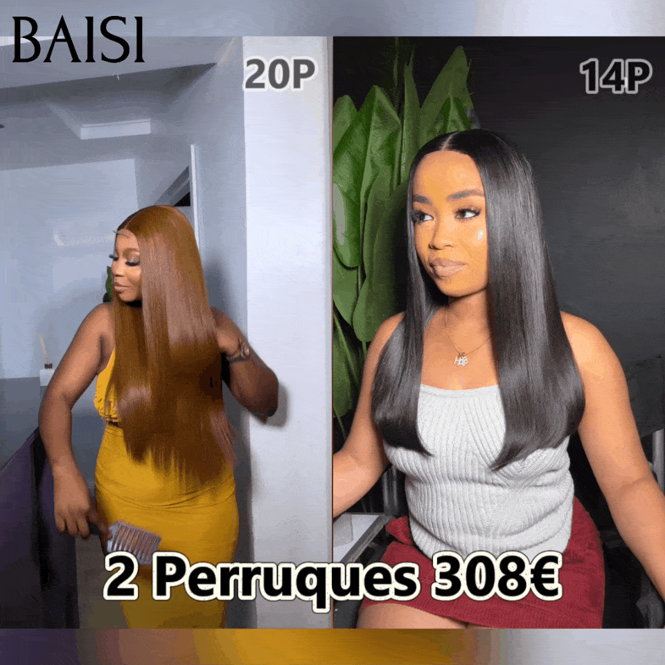 BAISI 2 Perücken OHNE Kleber Körperwelle und lockige Welle zum Weiterverkauf 275 € 18 Zoll aus 100 % echtem Menschenhaar VIP100