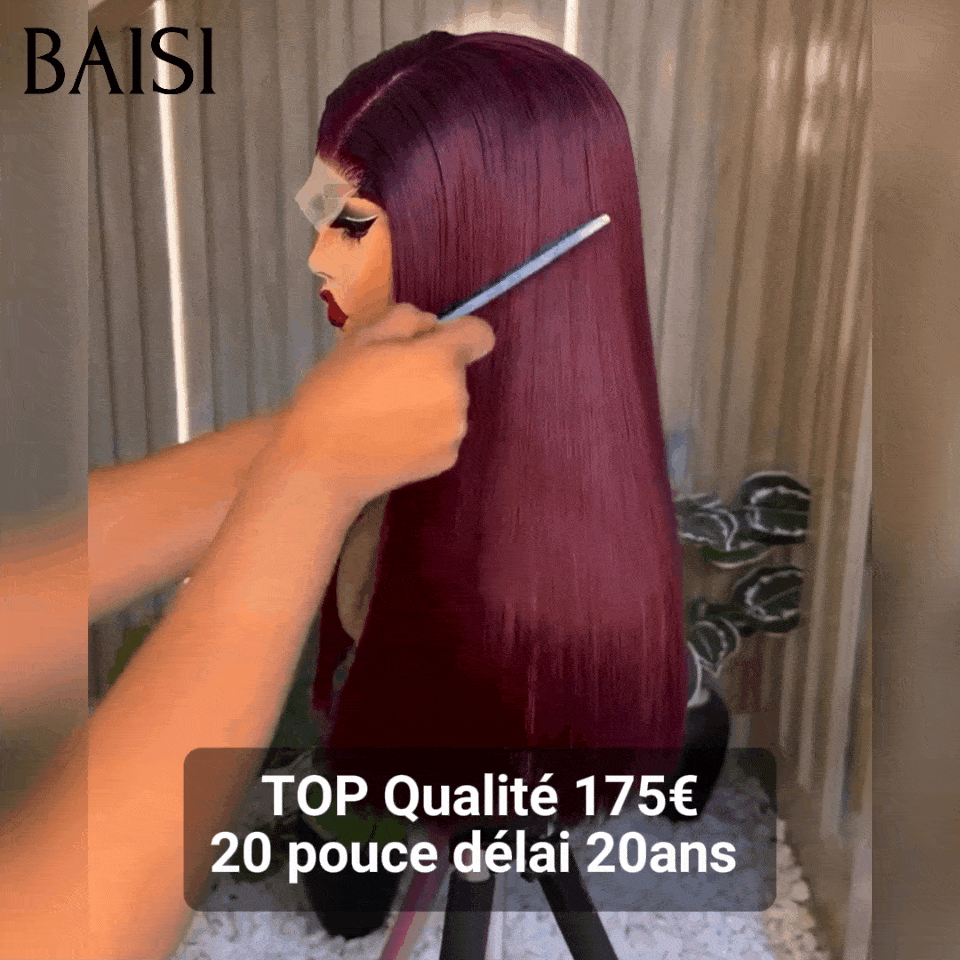 BAISI Luxury Straight Bob 2x6 Lace Wig 100% Vietname Hair in color #4/Grey SDD BONE STRAIGHT In 100% Real Human Hair