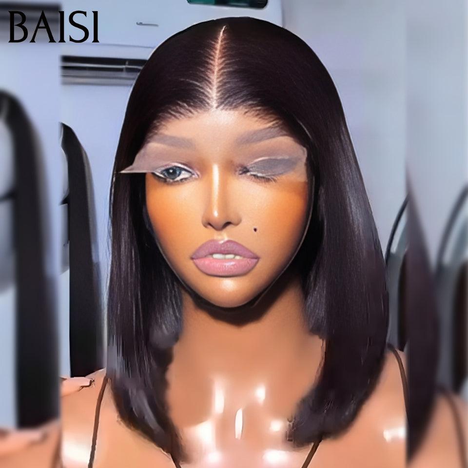 BAISI 13X4 lace Bob Perruque Lisse Straight 4 Couleur 10 pouces ou 2x6 lace SDD BONE STRAIGHT Lisse 10 Pouces 108€ 100% Cheveux Humains