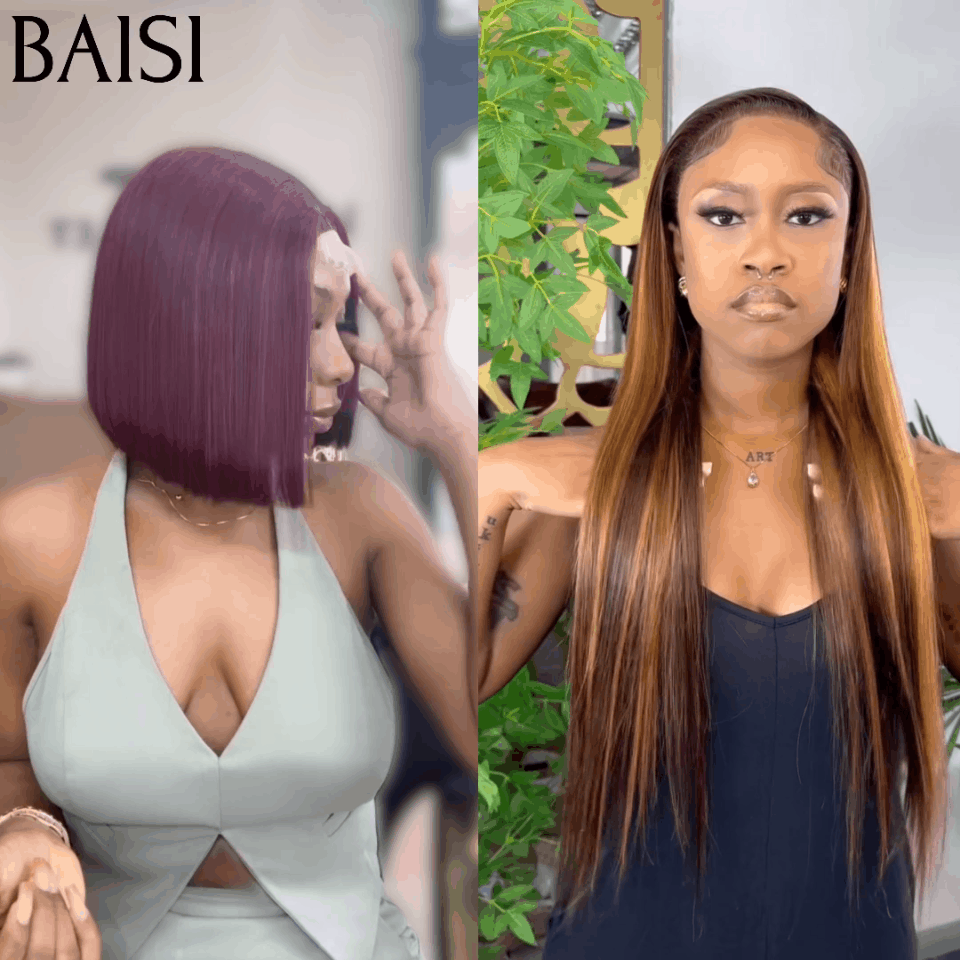 BAISI 2 Perucas SEM cola Onda corporal e onda encaracolada para revender 275€ 18 polegadas em cabelo 100% humano real VIP100