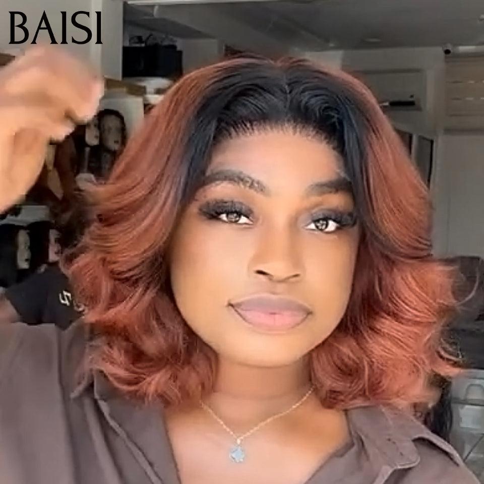 BAISI 13X4 lace Curly Egg Wave Wig Custom Colors 18 Inches 300% Density €198 in 100% Human Hair