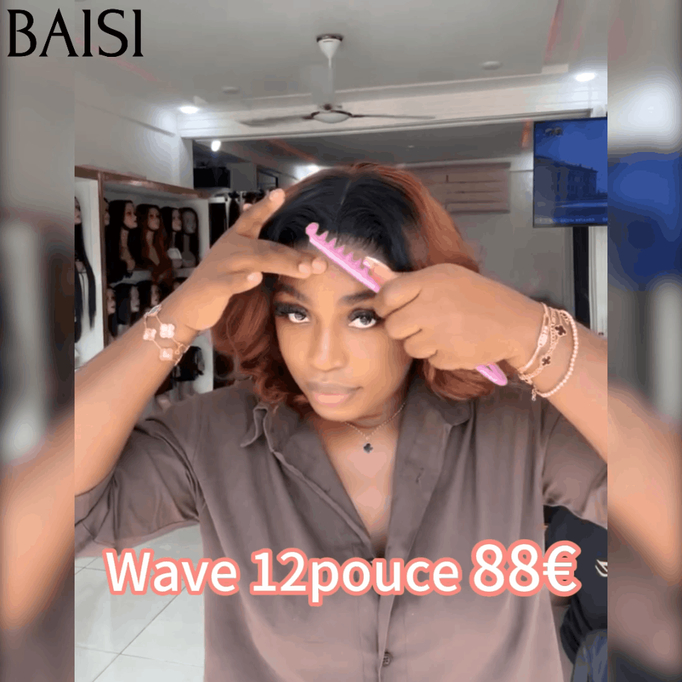 BAISI 13X4 lace Curly Egg Wave Wig Custom Colors 18 Inches 300% Density €198 in 100% Human Hair