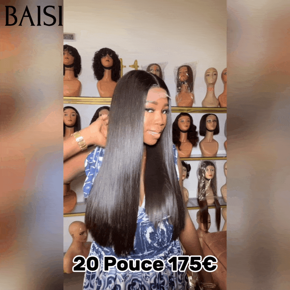 BAISI 2X6 Perucas de Luxo de Alta Qualidade Cabelo Vietnamita 300% Densidade Reta Marrom com raiz preta 1BT4 # A1 Feito por cabelo duplo desenhado volume de mechas virgens mais de 20 anos de uso BAISI20