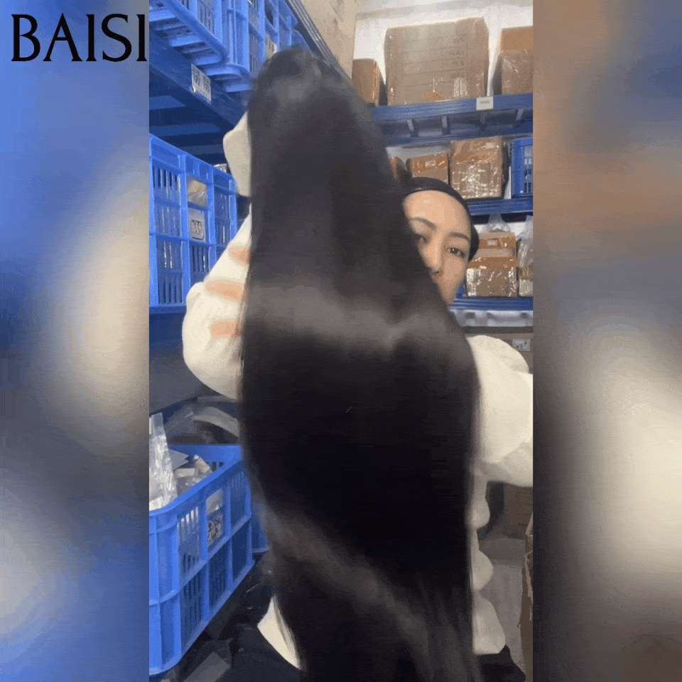 BAISI 13X4 Perucas de Luxo SDD OSSO RETO 100% Vietnã Cabelo Liso A1 Feito por cabelo duplo desenhado fios virgens volume 250% densidade mais de 20 anos de uso