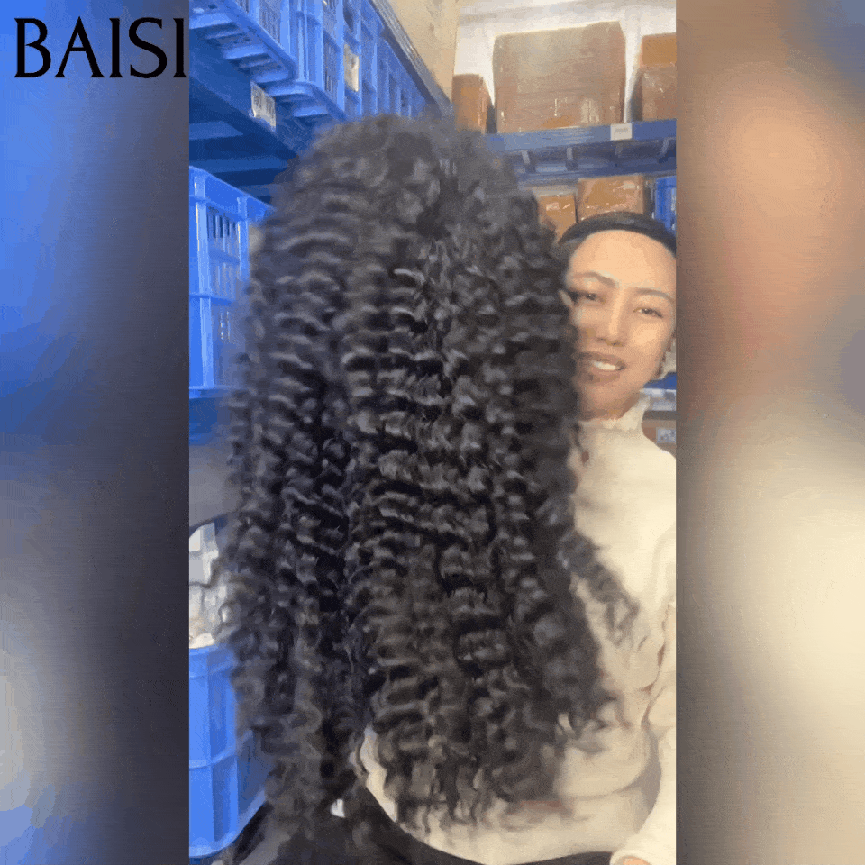 BAISI 13X4 Perruques de Luxe Curly 20 pouce ou Lisse 18 pouce A1 Fabriquées par les cheveux double drawn mèches vièges Vietnam Hair 250% densité plus de 20 ans d' utilisations VIP100