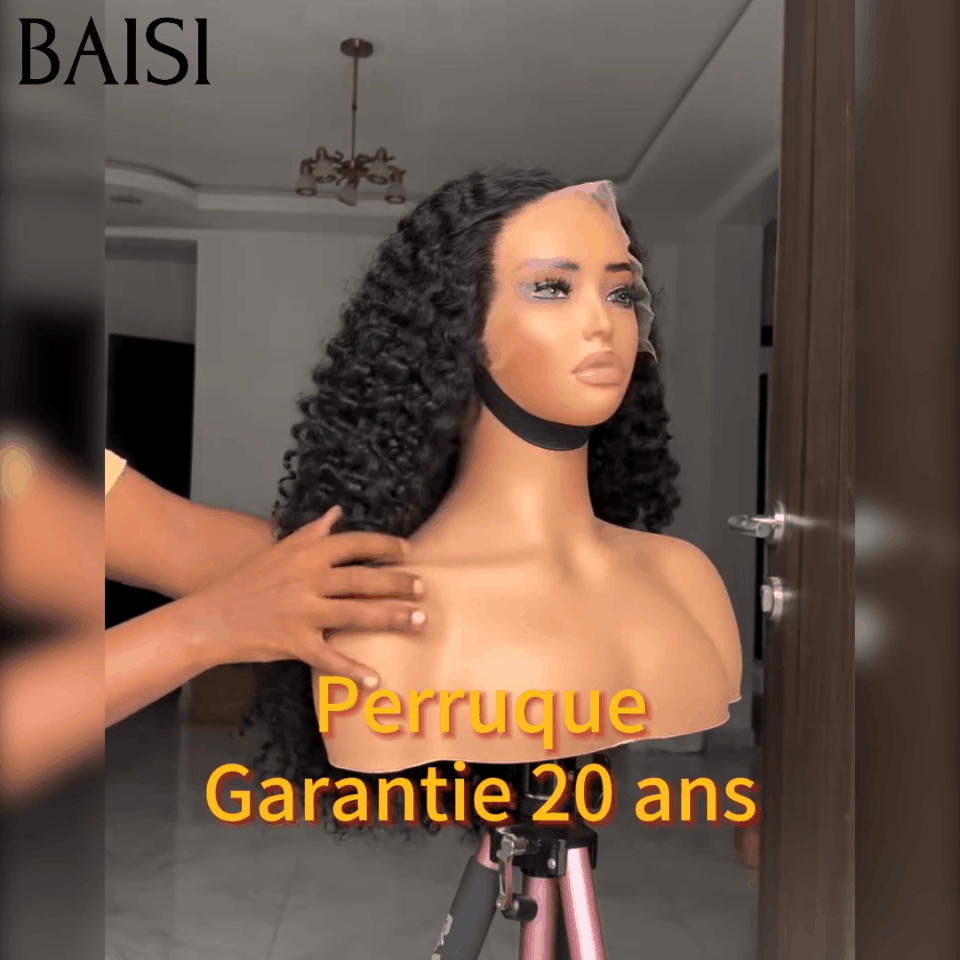 BAISI 13X4 Perruques de Luxe Curly volume 20 Pouces 179€ 350% densité A1 Fabriquées par les cheveux double drawn mèches vièges plus de 20 ans d' utilisations code : FR38