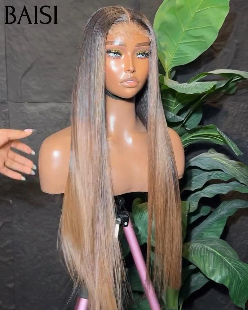 BAISI 13x4 Lace Perruque Lisse 18 POUCE 156€ en couleur #4#30#4 ou 1BT4# en 100% Cheveux Humains CODE: FR20