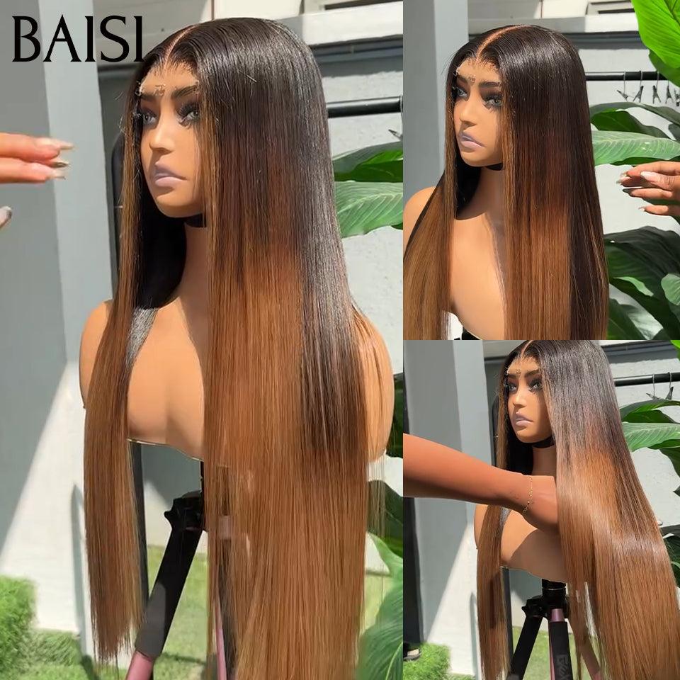 BAISI 13x4 Lace Perruque Lisse 18 POUCE 156€ en couleur #4#30#4 ou 1BT4# en 100% Cheveux Humains CODE: FR20