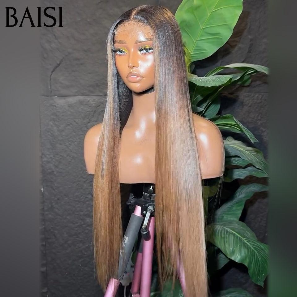 BAISI 13x4 Lace Perruque Lisse 18 POUCE 156€ en couleur #4#30#4 ou 1BT4# en 100% Cheveux Humains CODE: FR20