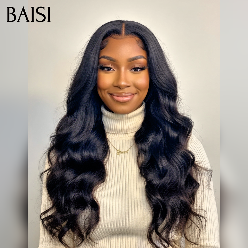 BAISI Lot de 3 perruques 4X4 lace 18 Pouces Lissse, curly et body wave en 100% vrais cheveux humains 199 euro FR38