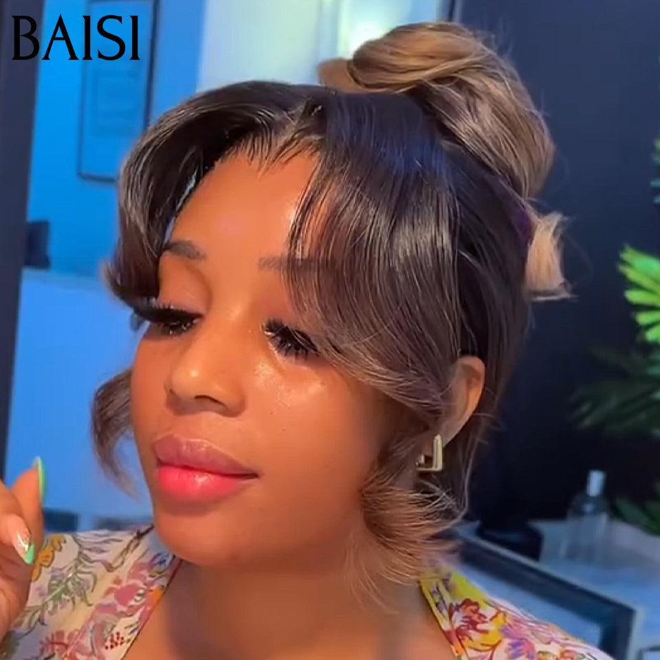 BAISI Coiffure de luxe Chloé Perruques Mariage Couleurs personnalisées Prête à porter chignon et personalisation comme sur la vidéo 100% identique avec lace frontale événement spécial BS120