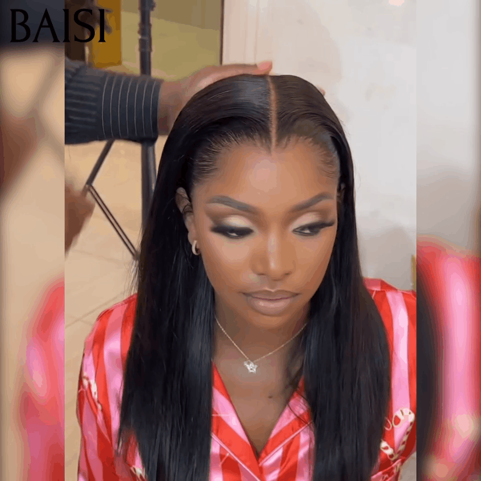 Baisi 15a sdd osso reto 300% densidade 13x4 luxo reto bob a1 perucas feitas por cabelo duplo desenhado
