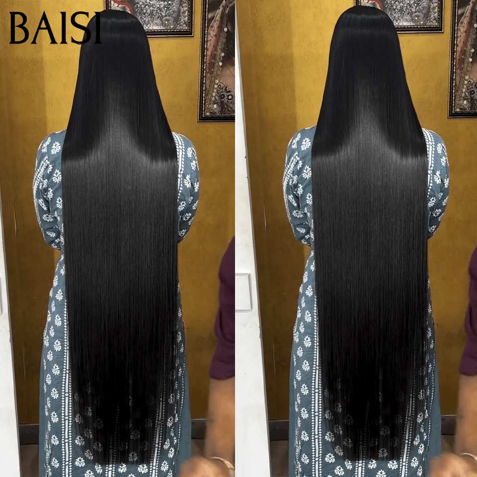 Baisi luxo perucas 2x6 fechamento do laço peruca reta em 100% cabelo humano vietnam cabelo 300% densidade mais de 20 anos de uso