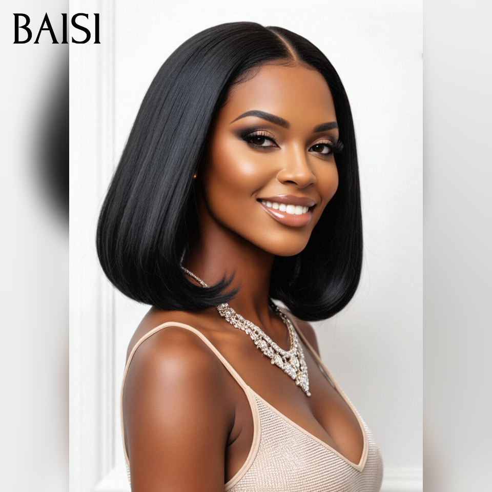 BAISI 2x6 Lace Perruque Lisse SDD BONE Straight 69€ DE luxe En 100% Cheveux Humains Vietnam Hair BS65