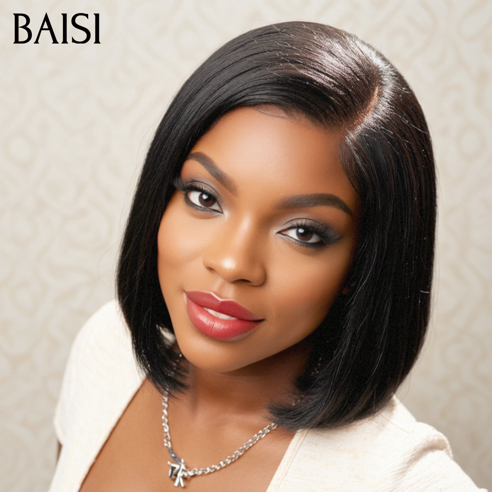 BAISI 5X5 Bouncy Body Wigs 10 inches €105 Black custom cut voluminous curls Vietnam Hair 300% density over 20 years of use