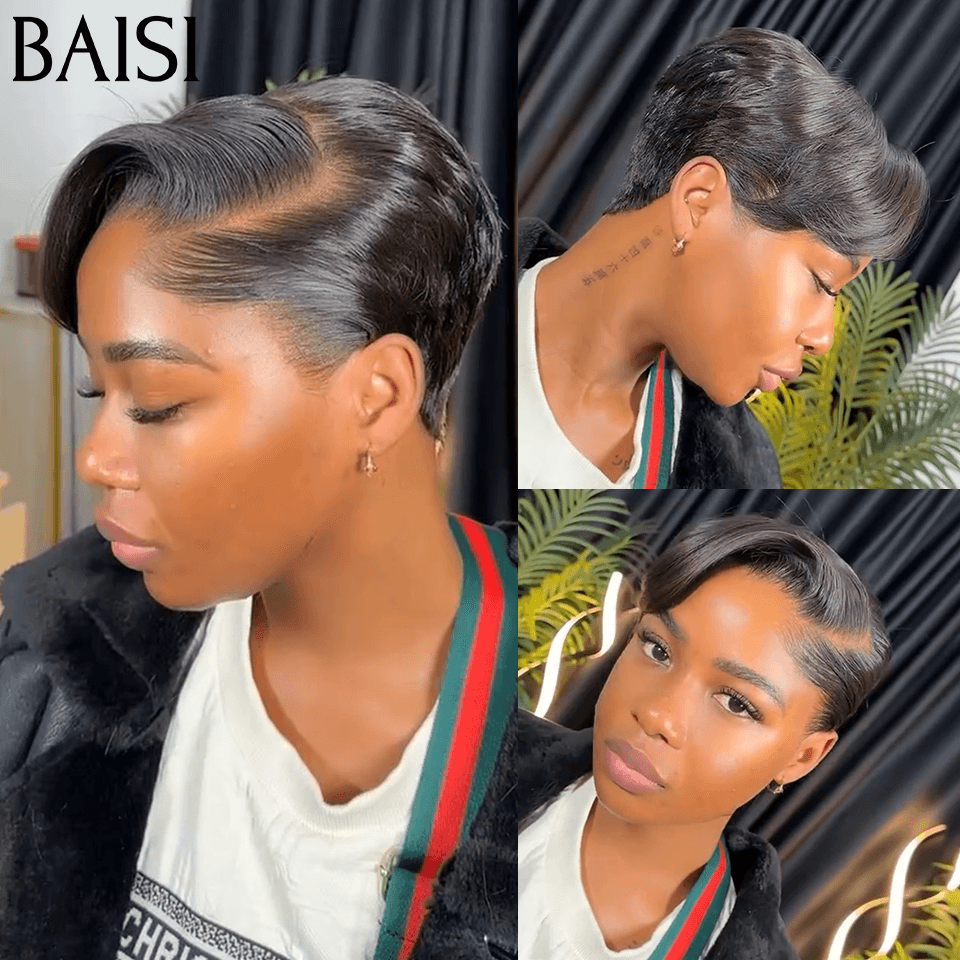 BAISI #613 peluca ondulada de cuerpo rizado Rubio Frontal de encaje con parte en T con encaje transparente 13x1x6