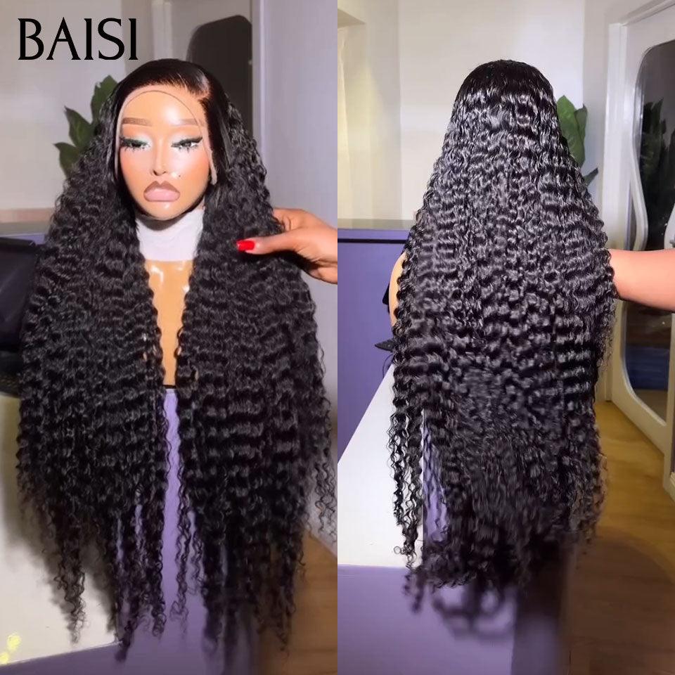 Parrucca riccia BAISI 300% volume frontale in pizzo largo 13X6 metà prezzo in 24 ore € 160 in capelli umani al 100%