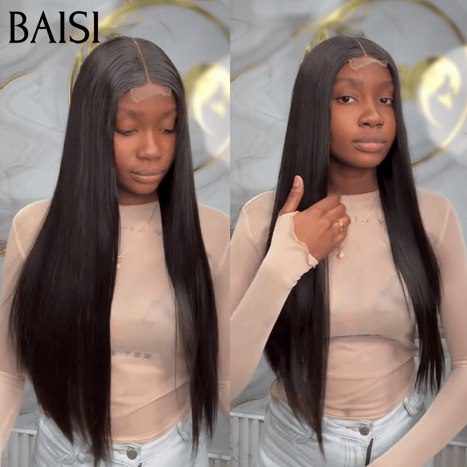 BAISI 100% Viêtnam Hair 2X6 Bob Perruque Naturelle Lisse BONE Straight 10 Pouce 108€ de luxe en 100% Cheveux humains