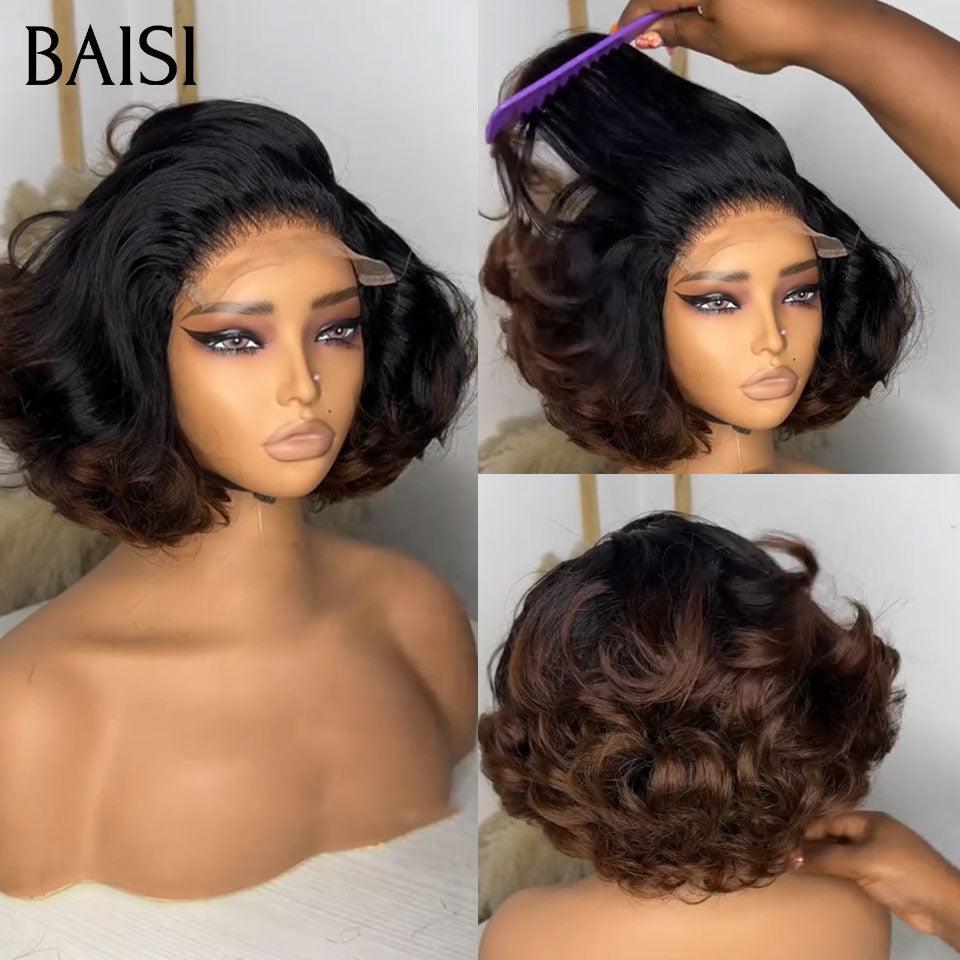 BAISI PROMOTION Perruque 4X4 bob 1BT4# Moitié Prix 85€ 100% Cheveux Humains MP50