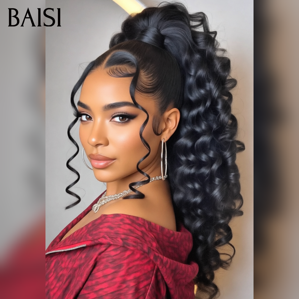 Nouveau produit 13x4 lace frontal Perruque 169€ 22 Pouces 250%densité Naturelle wave avec coiffure tressée natte en 100% Cheveux Humains