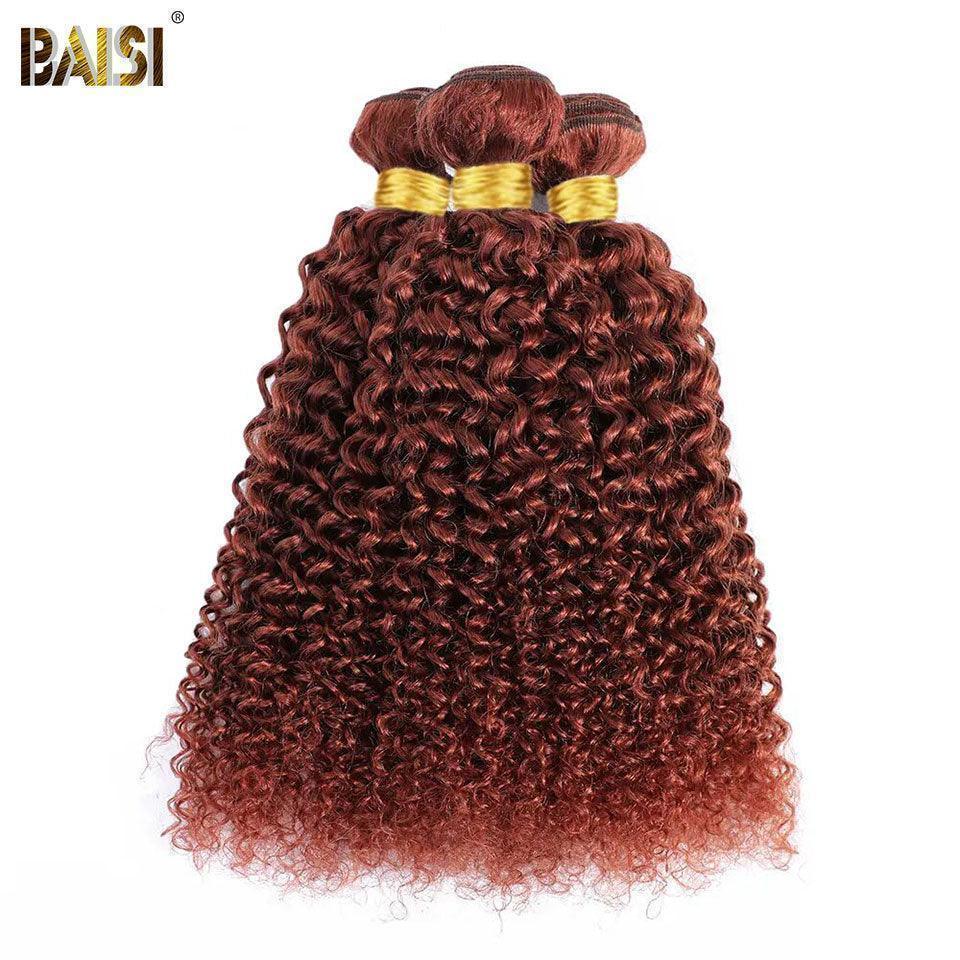 BAISI 12A Weben 3 Knäuel 33# in 100 % Echthaar, lockige Welle