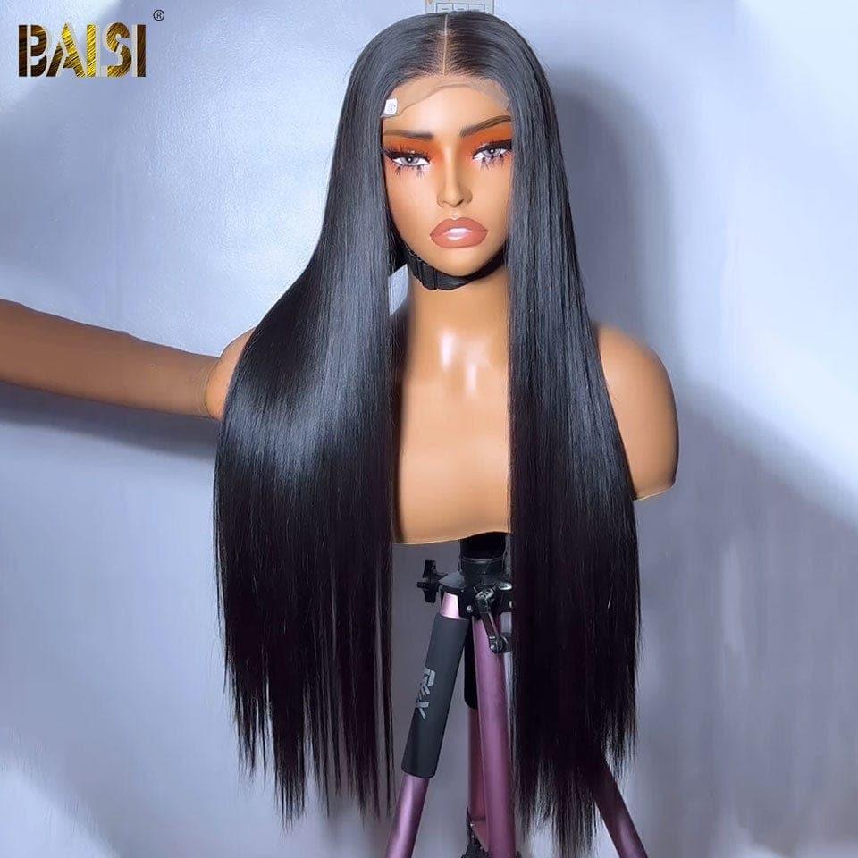 BAISI Achetez 2 perruques minimum au prix d'usine fournisseur 4X4 Perruques Lisse 22 pouces 109€ Noir en 100% Cheveux Humains