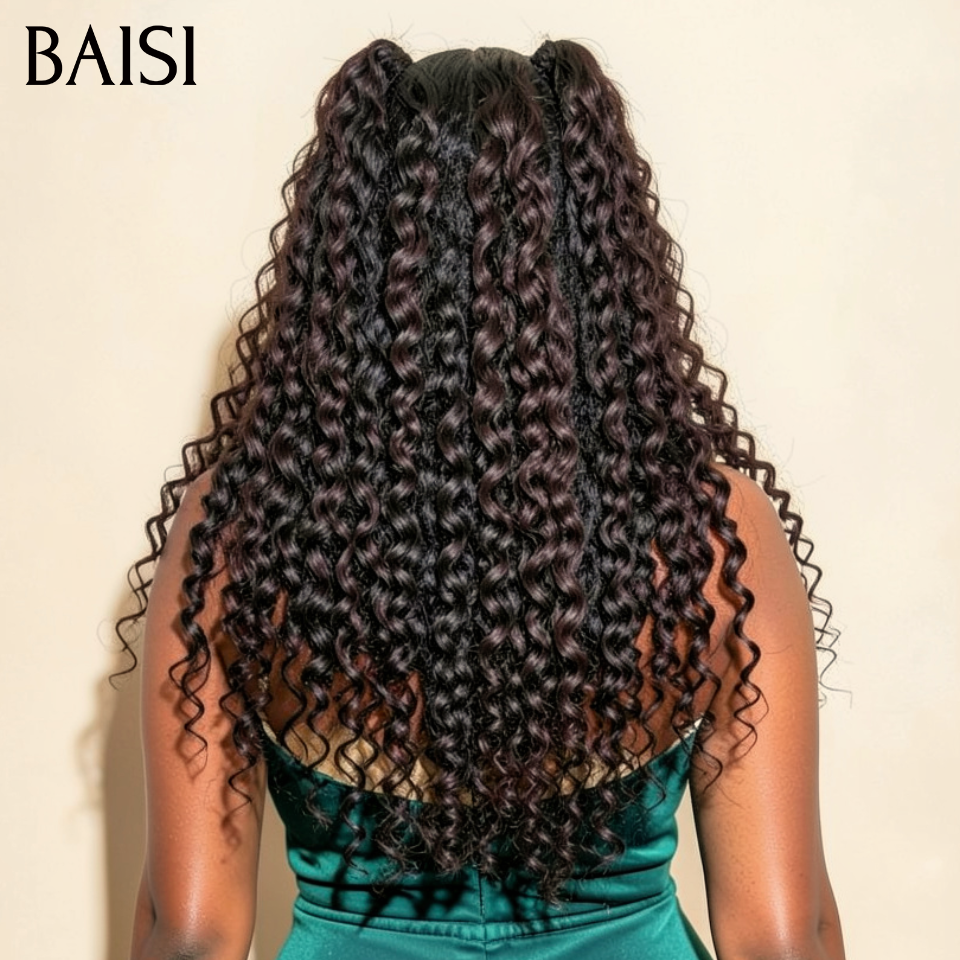 Nouveau produit 13x4 lace frontal curly wave Perruque avec Chignon de nattes Déjà Coiffée PROMO en 100% Cheveux Humains