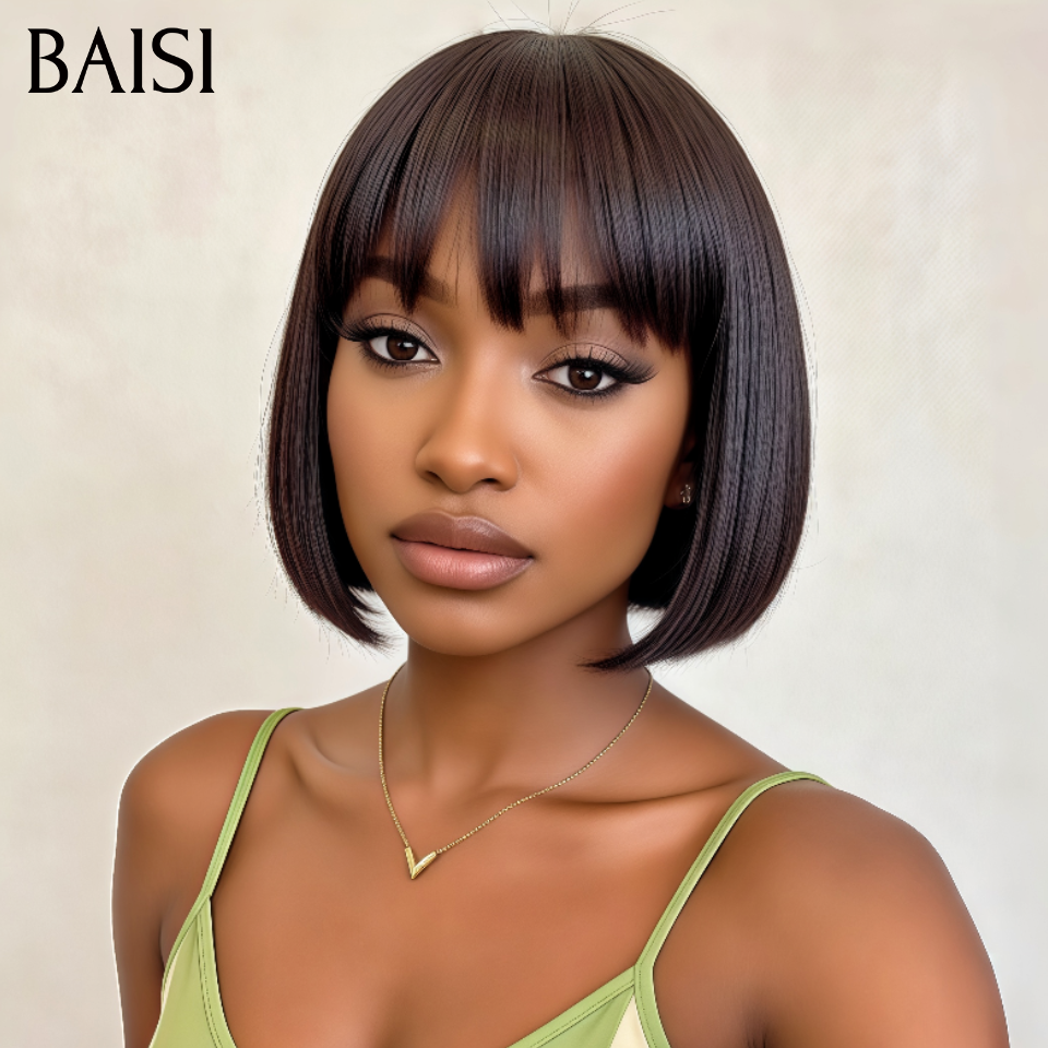 sans Colle 2x4 lace Lisse avec Frange noir 8 pouces 56€ Promotion en France en 100% vrais cheveux humains