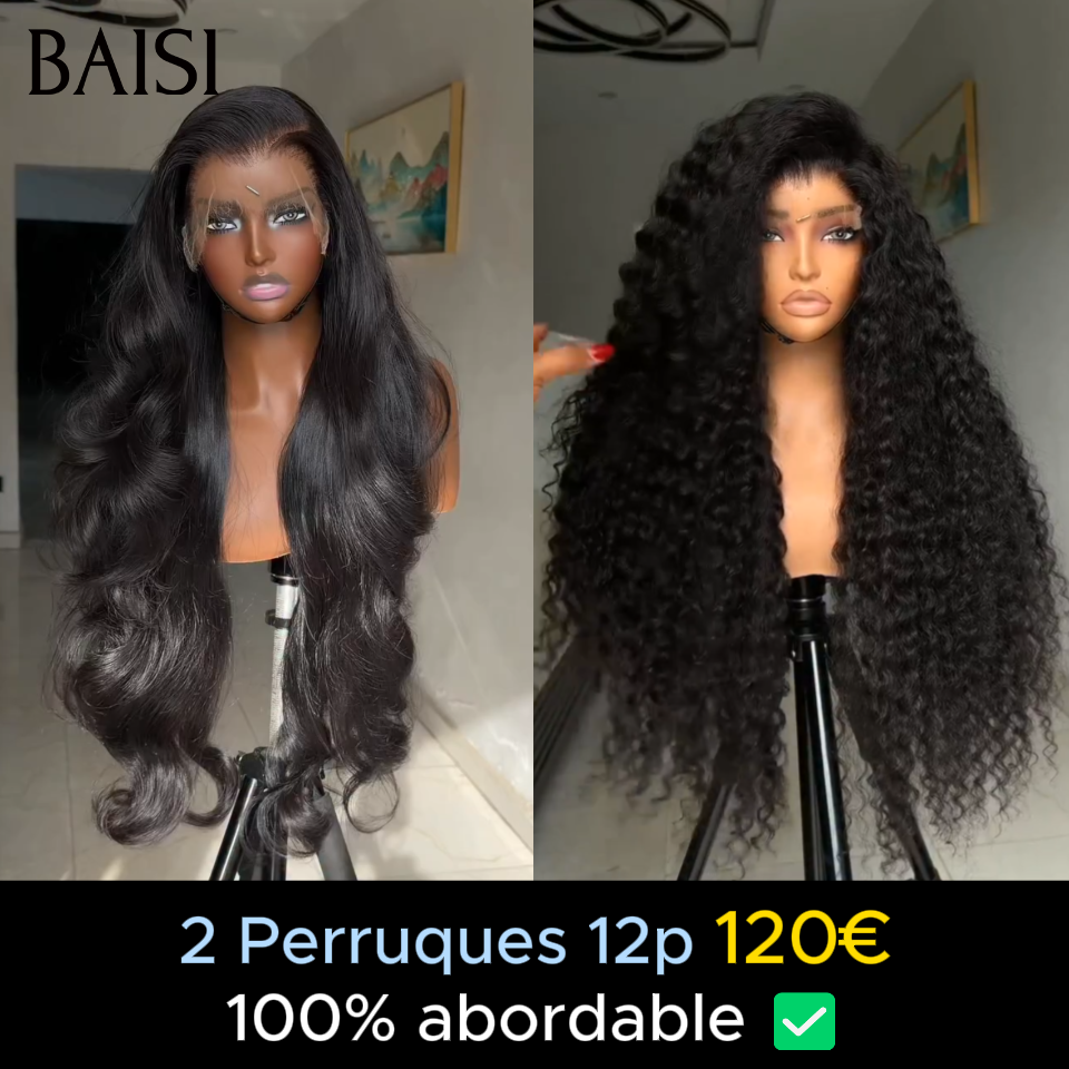 BAISI perruques 2 perruques 100% identique à la photo cheveux top qualité 100% raw hair livraison internation rapide 2-7 jours + bcp de cadeaux surprises