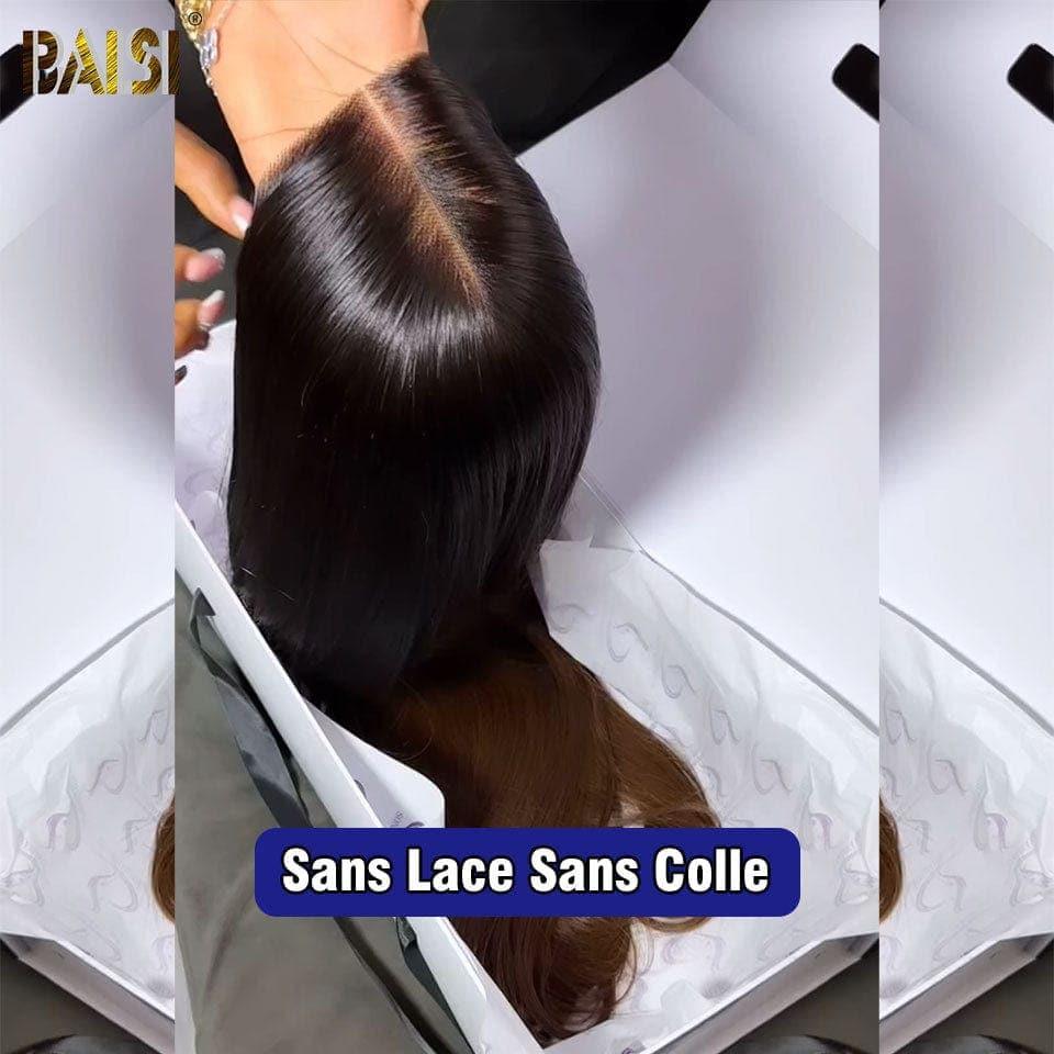 BAISI SDD BONE STRAIGHT 100% Vietnamese hair Pré-plucked lace invisible frontale pré-épillées résultat impeccable 13x4 Frontal Perruque Lisse en couleur #1B4 Pré-plucked Pas Besoin de Colle en 100% Raw Hair Lace déjà couper