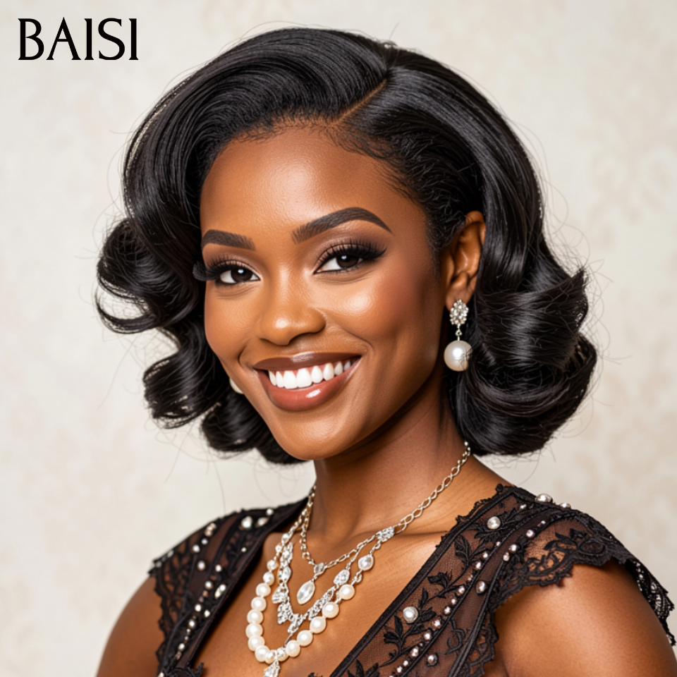 BAISI Achetez 2 perruques minimum au prix d'usine fournisseur 13x4 Frontal Perruque Bob Body Wave En NOIR ou Rouge 1b mixte boucle Coupe Carrée En 100% Vrais Cheveux Humains (Pas Besoin De Code)