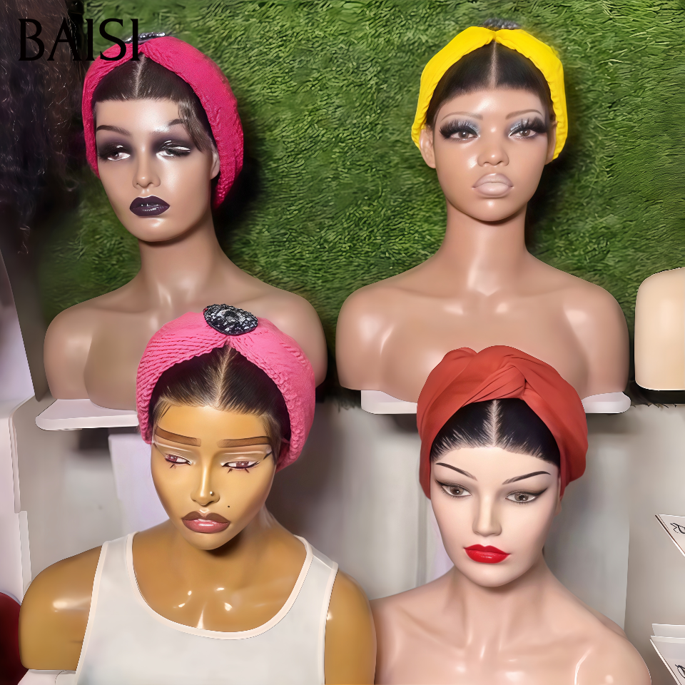 BAISI Grande Frontale Déjà Coiffée avec coiffure tressée natte prête à porter 100% comme la video 49€ sans colle simple et efficace résultat beau et naturel