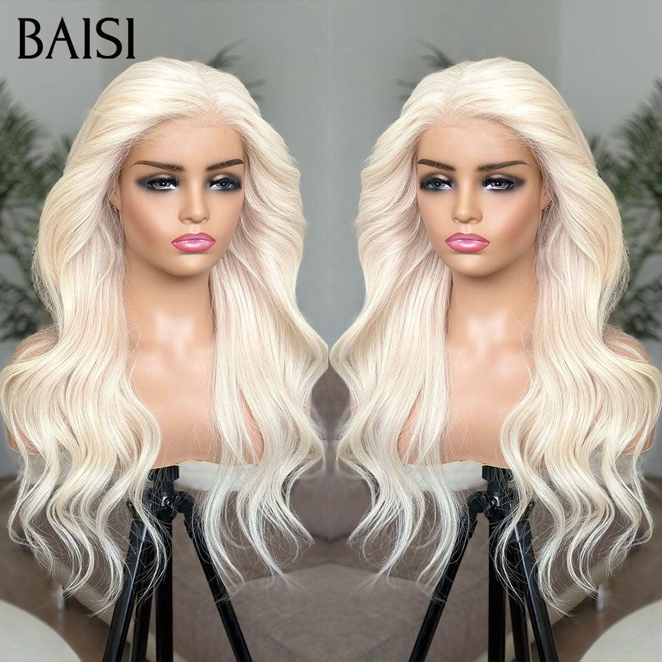 BAISI Hochwertige benutzerdefinierte blonde Farbe # 613 gerade gerade Perücke