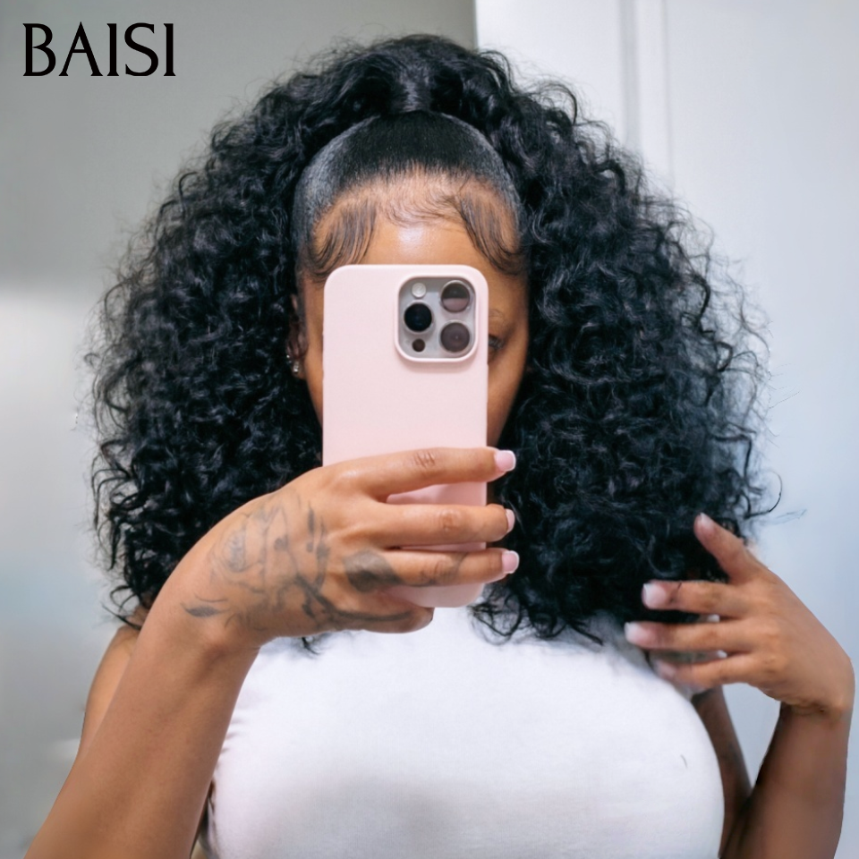 Nouveau produit 13x4 lace frontal Perruque Coiffée 20 pouce Raw Hair 139€ curly wave avec coiffure tressée natte en 100% Cheveux Humains