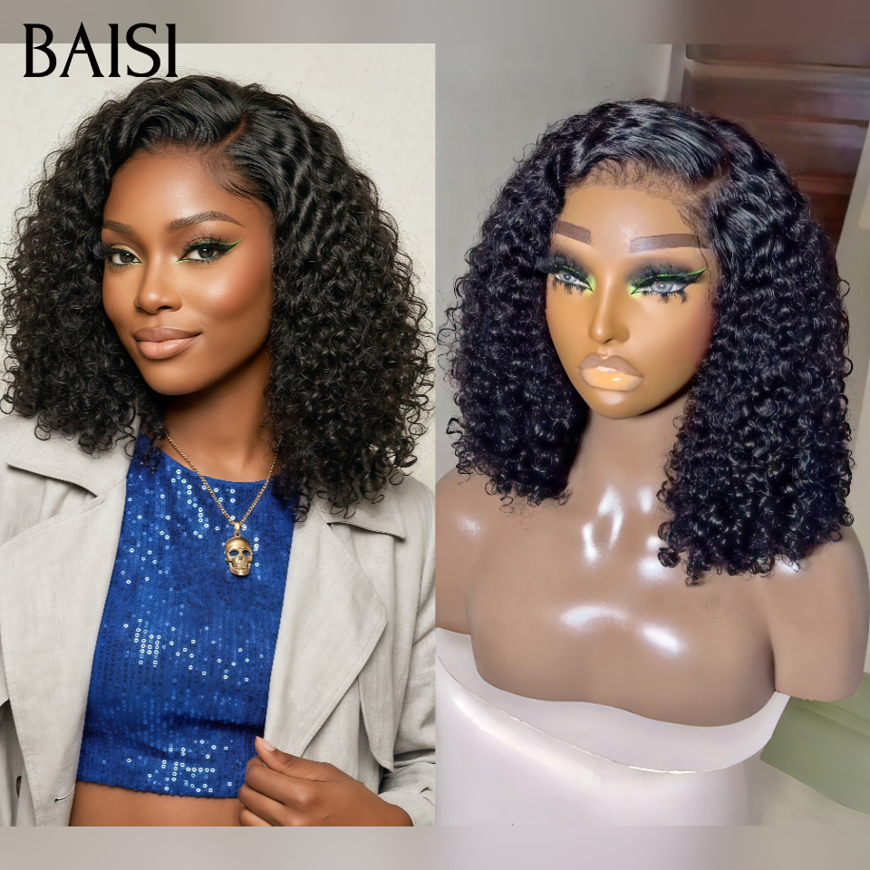 BAISI Perruque Frontale Bob Deep Wave 79€ moitié prix en 100% cheveux humains MP50