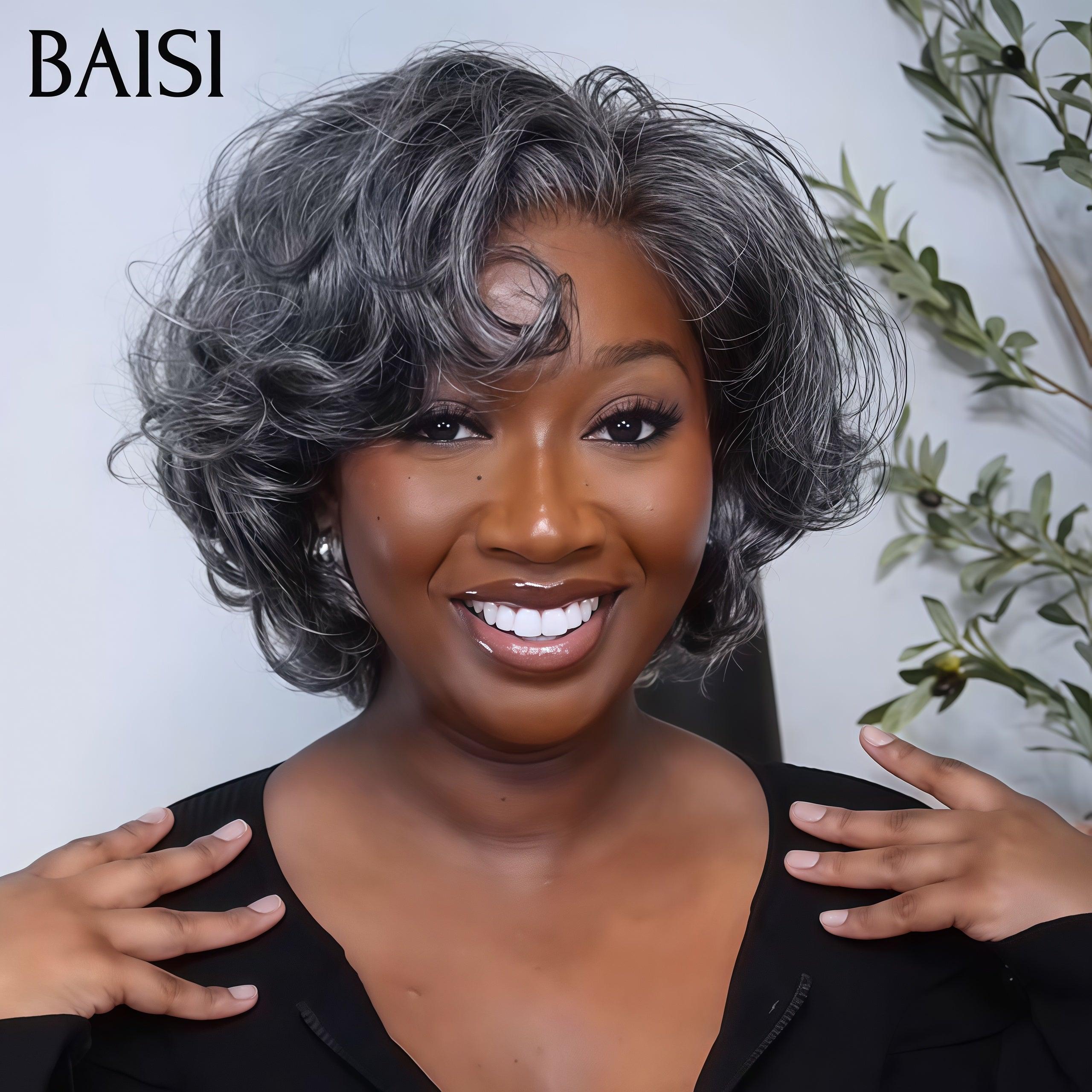 Peruca bob reta BAISI 13X4 em marrom #4 pré-arrancada, sem necessidade de cola em cabelo 100% cru, renda já cortada