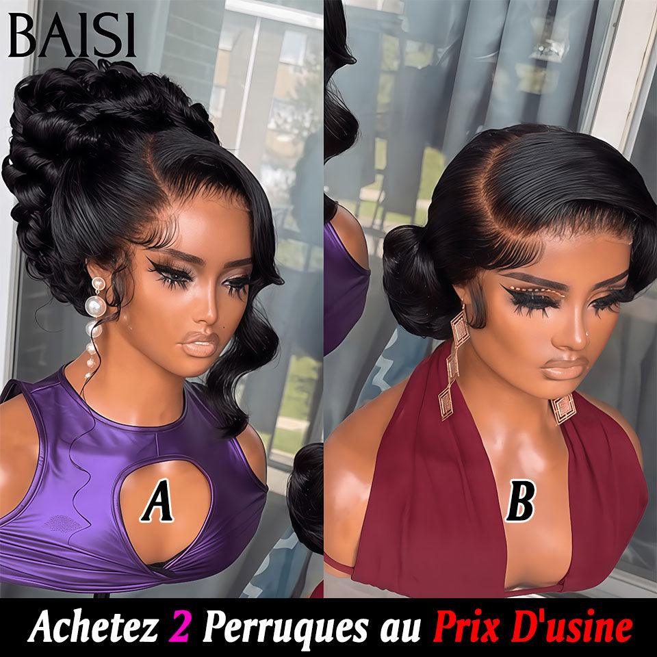 BAISI HAIR FR 13x6 Lace Frontal Natural Wave Perücke aus 100% Rohhaar Kaufen Sie 2 Stück, erhalten Sie einen günstigen Preis (kein Code erforderlich)