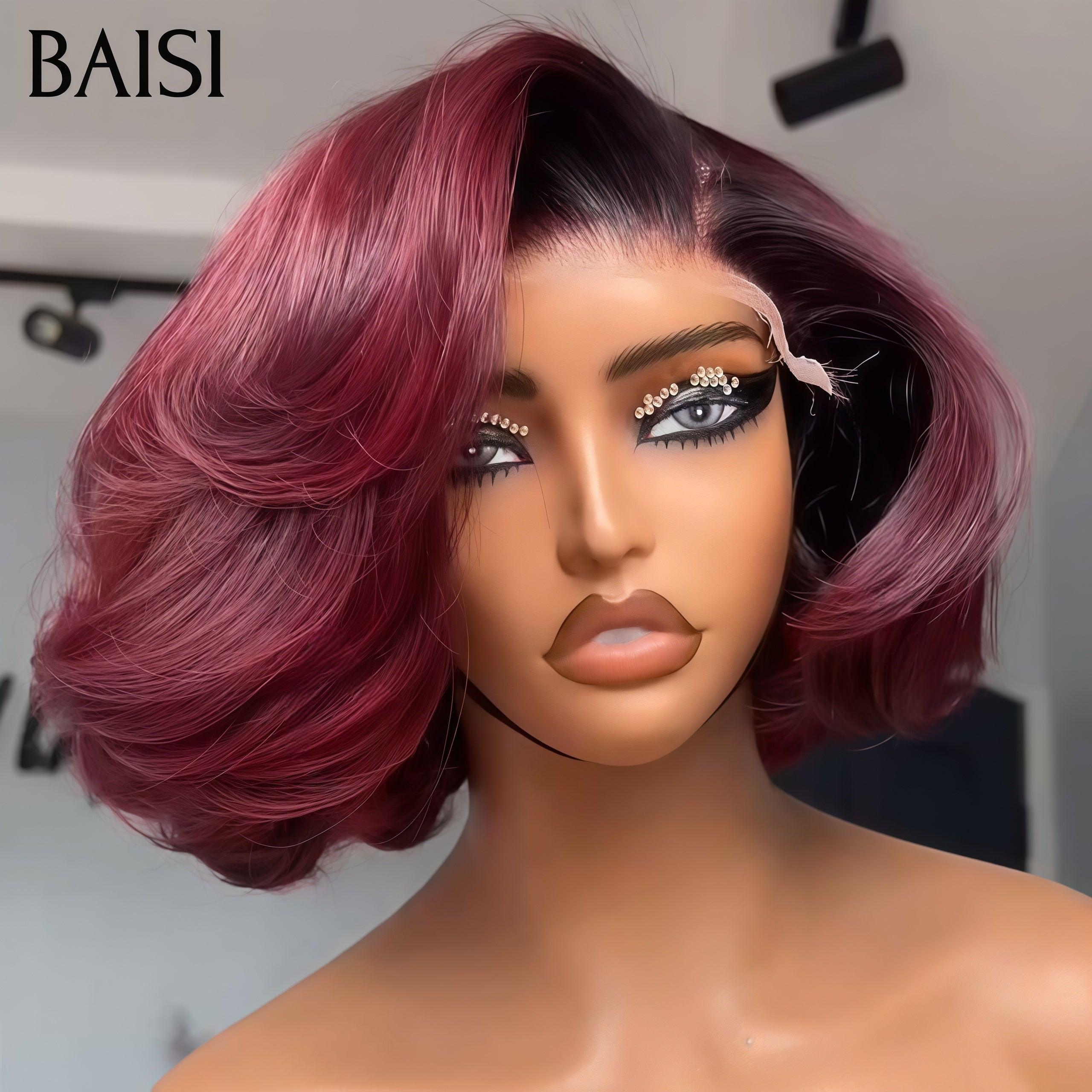 Peluca BAISI de 10 pulgadas 69 € Rizada con ondas de agua hecha a máquina en cabello 100% humano