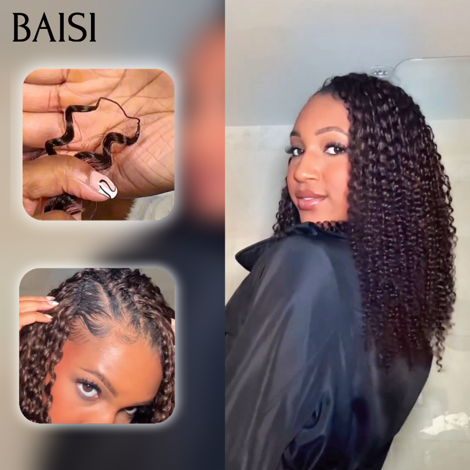 Extensions de Cheveux Humain en couleur Marron Plume Double Tête Style Crochet Hair Curly #4 100% Naturel Invisible & Confort, Garantie 20 ans