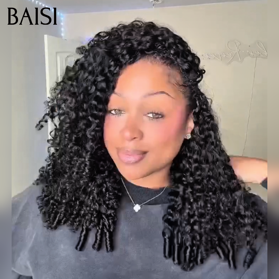 Extensions de Cheveux Humain Plume Double Tête Style Crochet Hair Burmese Curl 100% Naturel Invisible & Confort, Garantie 20 ans