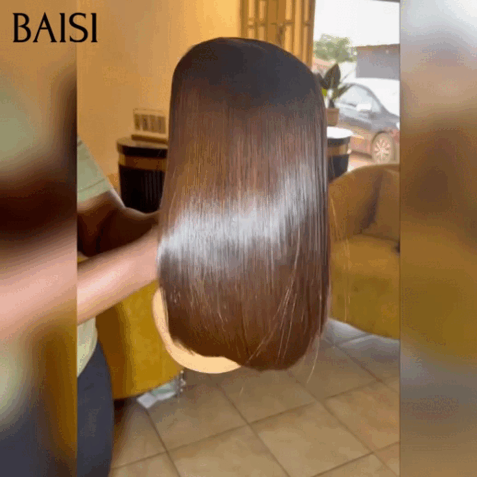 BAISI Grande Promo 2x6 closure Lace Perruque BOB Lisse marron moitié prix 100% Vrais Cheveux Vietnam Hair En 100% Cheveux Humains D mp50