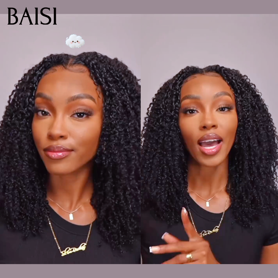 Extensions de Cheveux Humain kinky curly Plume Double Tête Style Crochet Hair Extensions crochet invisible & Confort, Garantie 20 ans
