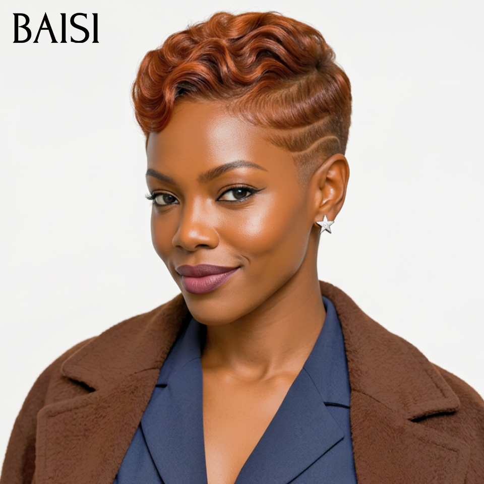 BAISI Achetez 1 + 1 Gratuite = 79€ 13x4 Lace pixie orange ou afro Sans Colle en 100% Vrais Cheveux Humains