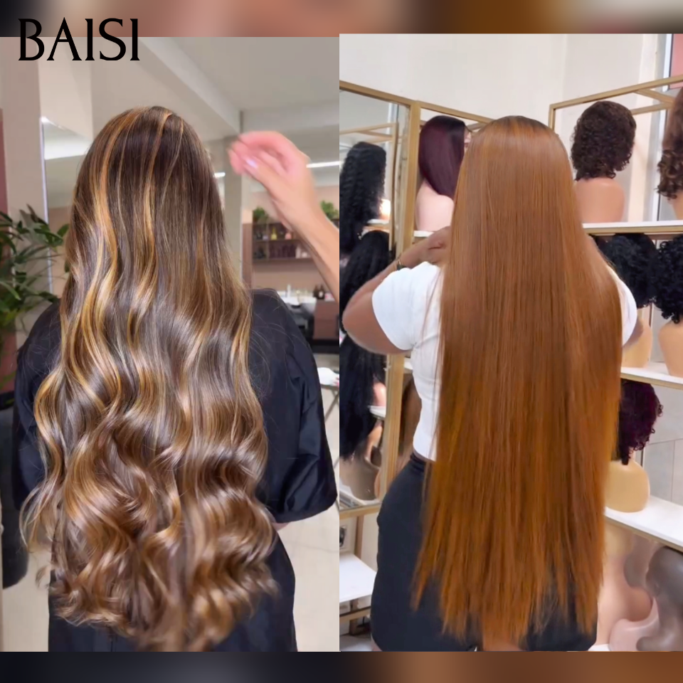 2 perruques 100€ 32 Pouce boucle wave Mixte plus Lisse marron 32 pouce Blended Humain Hair 100% bonne qualité en 100% Cheveux Humains