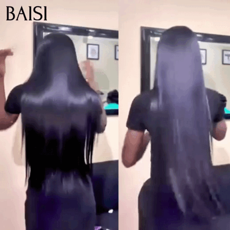 BAISI 13x4 frontal Perruque Lisse En 100% Cheveux Humains En Cheveux Indians Brésiliens De Bonne Qualité
