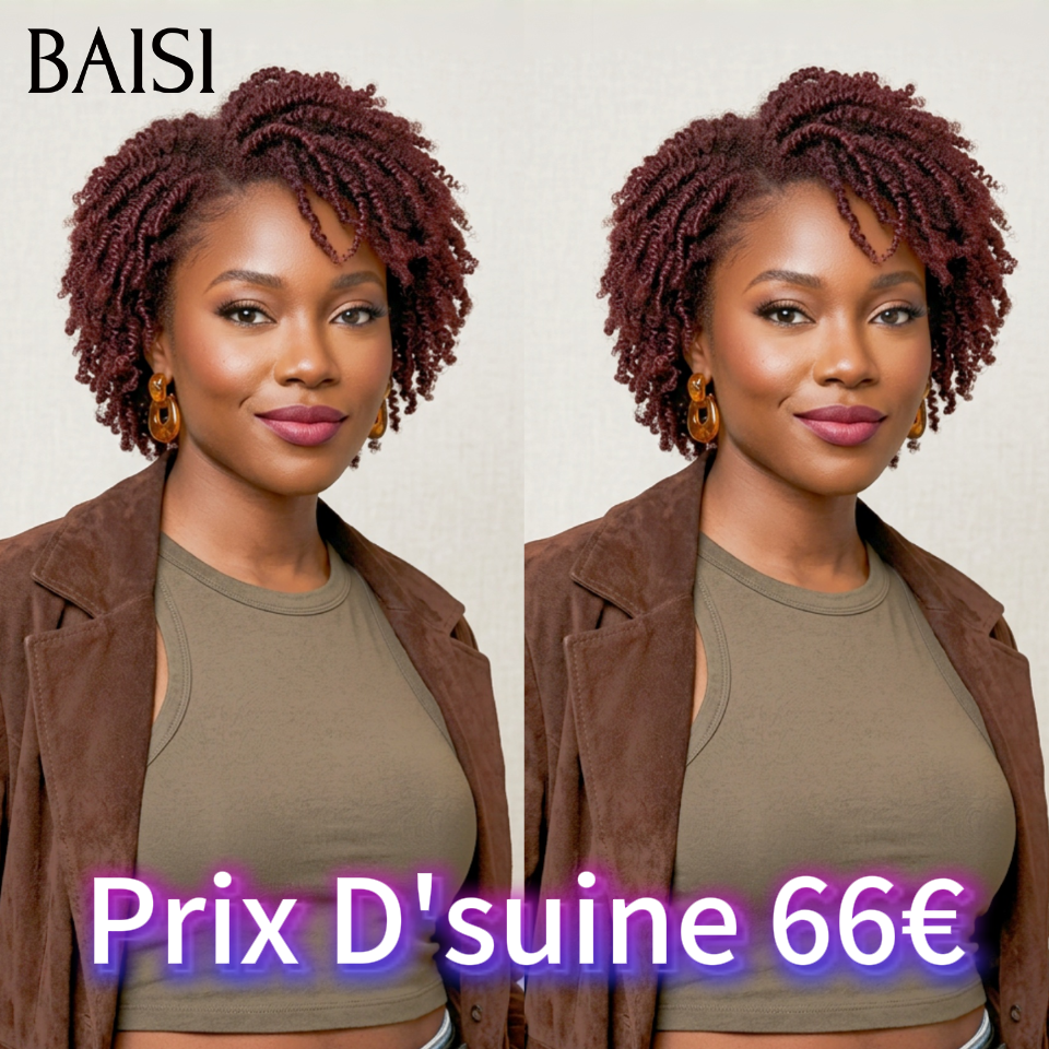 BAISI Achetez 2 perruques minimum au prix d'usine fournisseur Pixie Prêt-à-porter 66€ perruques 100% raw hair cheveux humains facile à revendre Achetez plus de 2 Pièces PRIX D'USINE VIP Lien B